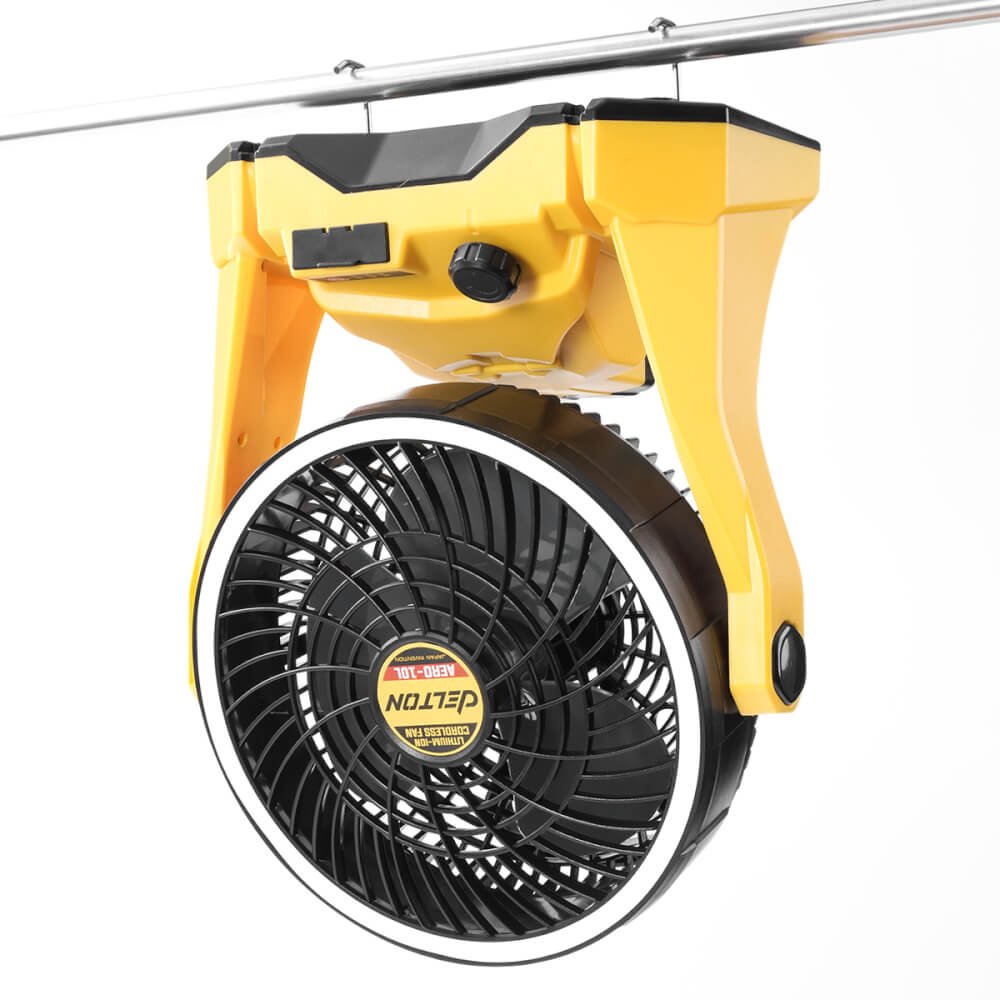 พัดลมไร้สาย 10 นิ้ว (พร้อมแบตเตอรี่) DELTON รุ่น AERO-10L ULTRAFLEX 20V 4AH